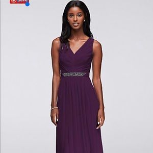 David’s Bridal Long Mesh Dress